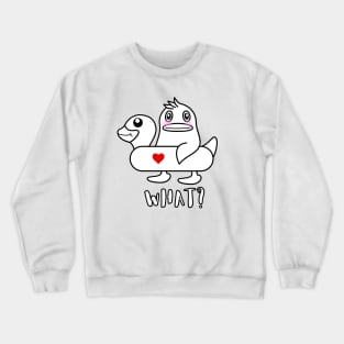 Funny White Duck Crewneck Sweatshirt